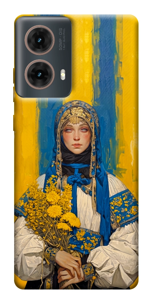 Чехол Ukrainian woman для Motorola Moto G85