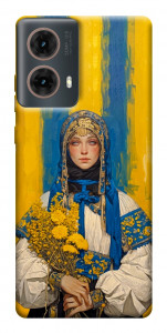 Чохол Ukrainian woman для Motorola Moto G85