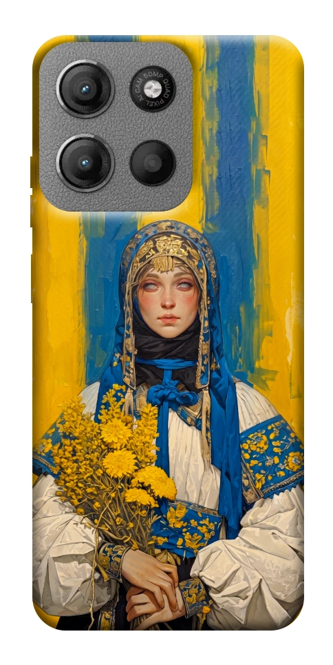 Чехол Ukrainian woman для Motorola Moto G15 4G