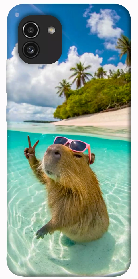 Чехол Сapybara vacation для Galaxy A03