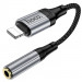 Фото Аудио кабель Aux Hoco LS36A Fresh 3.5mm to Lightning (0.12m) (Metal gray) в магазине vchehle.ua