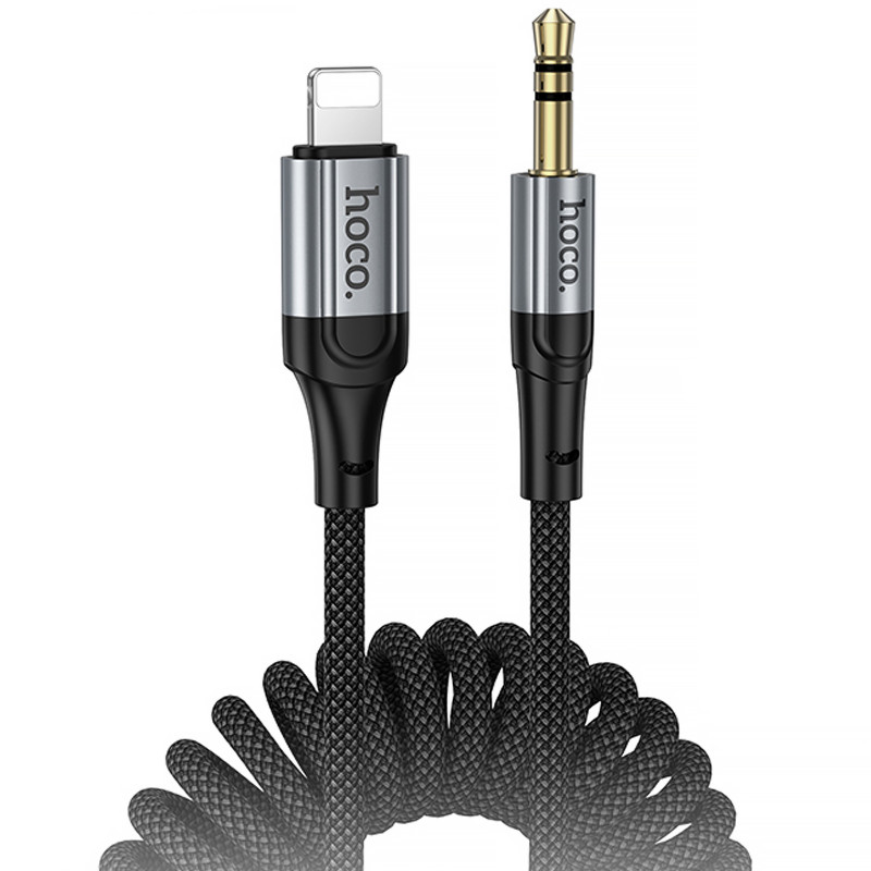 Аудио кабель Aux Hoco UPA33A Nuevo (Lightning to AUX 3.5mm) (1.5m) (Black)