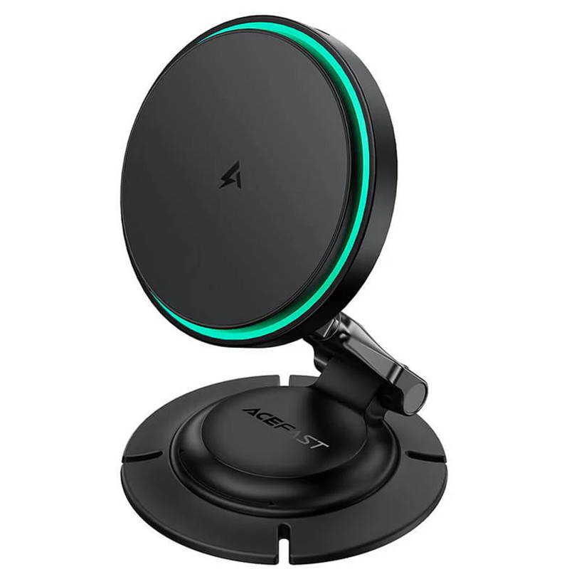 Автодержатель с БЗУ Acefast D65 Magnetic Wireless Charging 15W (Black)