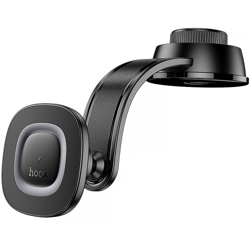 Автотримач з БЗП Hoco HW31 Crown Magnetic Wireless Charging 15W (Black / Metal gray)