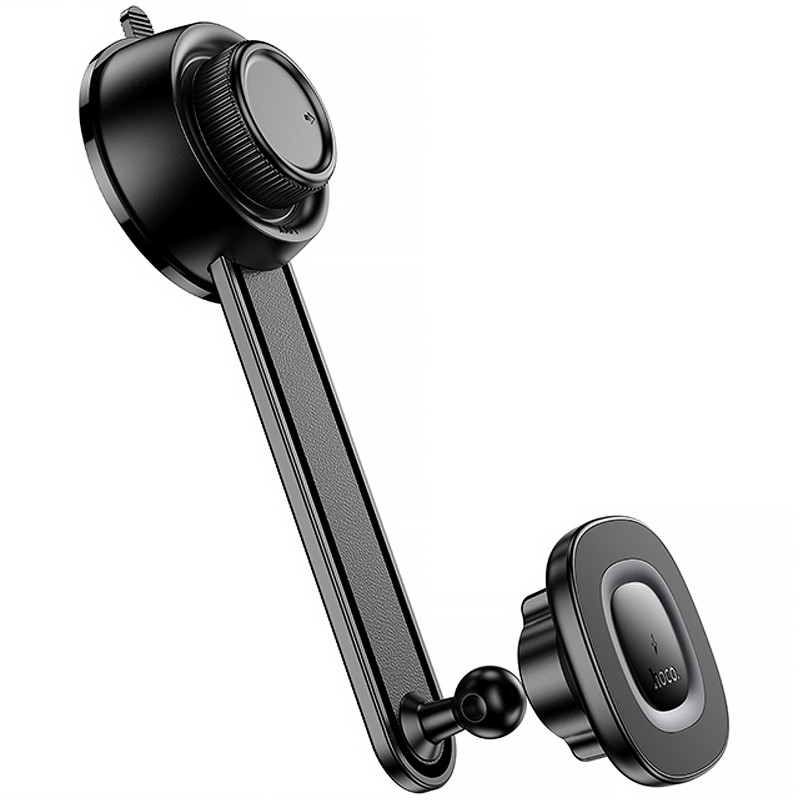 Купити Автотримач з БЗП Hoco HW31 Crown Magnetic Wireless Charging 15W (Black / Metal gray) на vchehle.ua