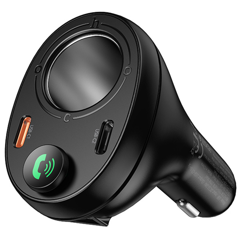 Фото АЗП FM модулятор Hoco E88 Star cigarette lighter+PD20W+QC3.0 total 120W (2USB-C) (Black) в маназині vchehle.ua