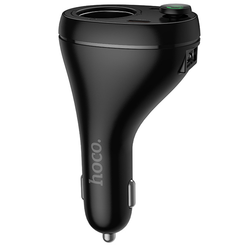 АЗП FM модулятор Hoco E88 Star cigarette lighter+PD20W+QC3.0 total 120W (2USB-C) (Black) в магазині vchehle.ua