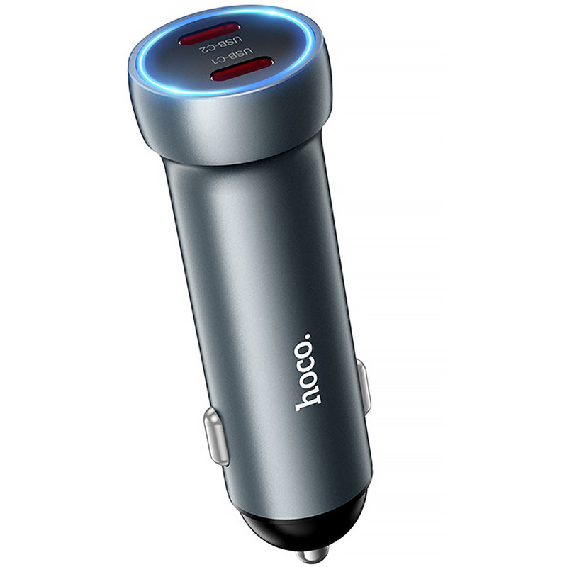 Фото АЗУ Hoco Z54B Prosperous PD60W (2USB-C) (Metal grey) на vchehle.ua