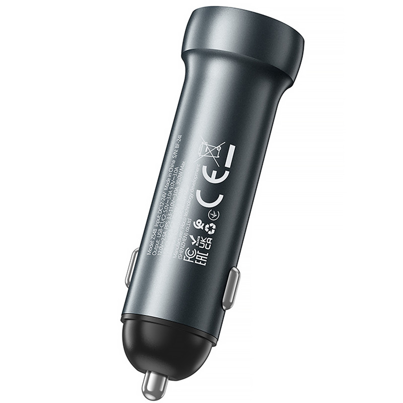 Фото АЗУ Hoco Z54B Prosperous PD60W (2USB-C) (Metal grey) в магазине vchehle.ua