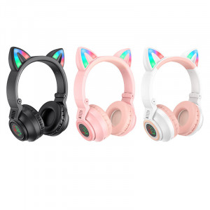 Накладные беспроводные наушники Borofone BO18 Cat ear