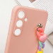 Чохол Chained Heart з підвісним ланцюжком на Samsung Galaxy A56 5G (Pink Sand) в магазині vchehle.ua