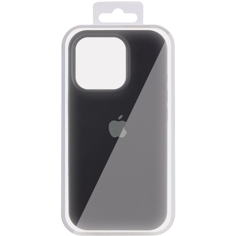 Фото Чехол Silk (AA) Logo with Magnetic Fit для Apple iPhone 14 (6.1") (Черный / Black) на vchehle.ua