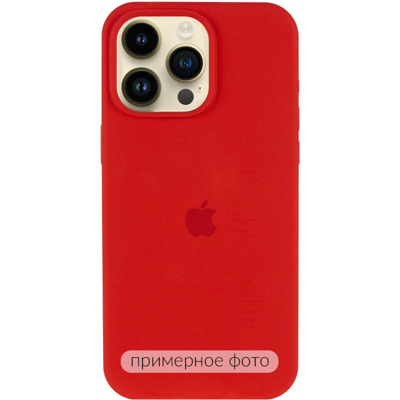 Фото Чехол Silk (AA) Logo with Magnetic Fit для Apple iPhone 17 (6.3") (Красный / Red) на vchehle.ua