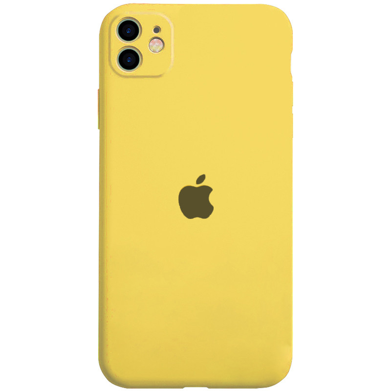 Чохол Silk Full Camera Protective (AA) на Apple iPhone 12 (6.1") (Жовтий / Yellow)