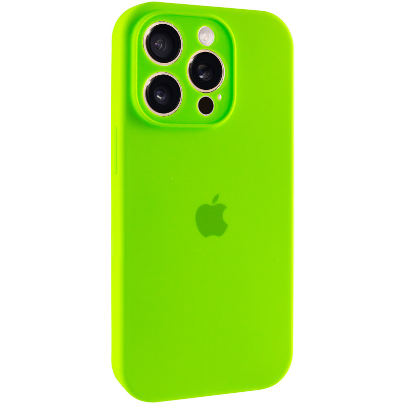 Чохол Silk Full Camera Protective (AA) на Apple iPhone 15 Pro (6.1") (Кислотно-зелений / Acid Green)