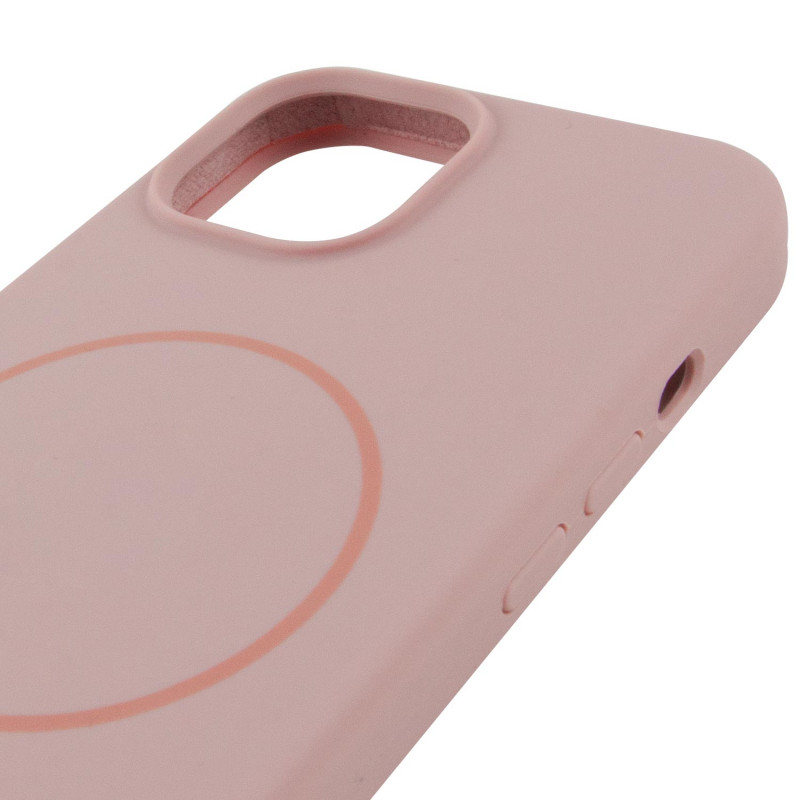 Чехол Silk Full Protective (AA) NO LOGO with Magnetic Fit для Apple iPhone 15 (6.1") (Розовый / Pink Sand) в магазине vchehle.ua