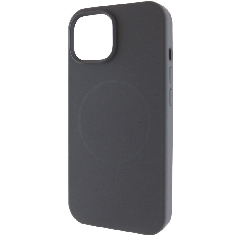 Чехол Silk Full Protective (AA) NO LOGO with Magnetic Fit для Apple iPhone 15 (6.1") (Серый / Dark Gray)