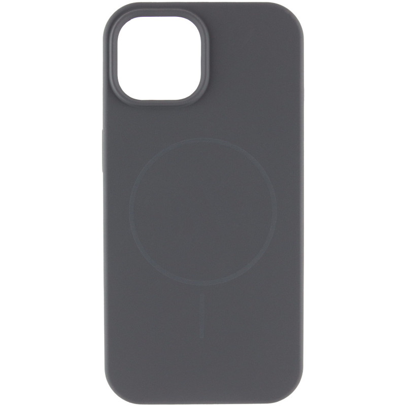 Фото Чехол Silk Full Protective (AA) NO LOGO with Magnetic Fit для Apple iPhone 15 (6.1") (Серый / Dark Gray) на vchehle.ua
