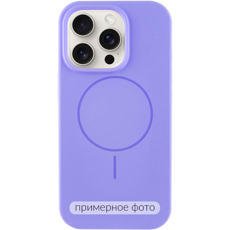 Чехол Silk Full Protective (AA) NO LOGO with Magnetic Fit для Apple iPhone 16 (6.1") (Сиреневый / Lilac)