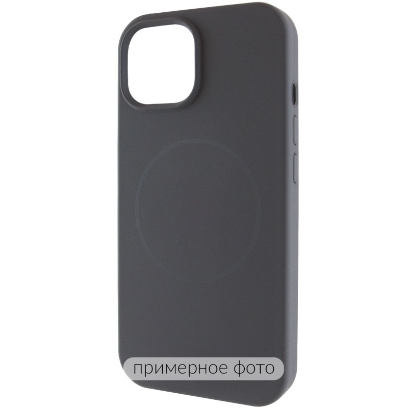 Чехол Silk Full Protective (AA) NO LOGO with Magnetic Fit для Apple iPhone 17 (6.3") (Серый / Dark Gray)