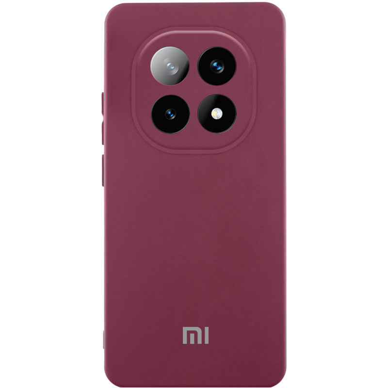 Чохол Silicone Cover Lakshmi Full Camera (AAA) with Logo на Xiaomi Redmi Note 15 4G/5G (EU) (Бордовий / Plum)