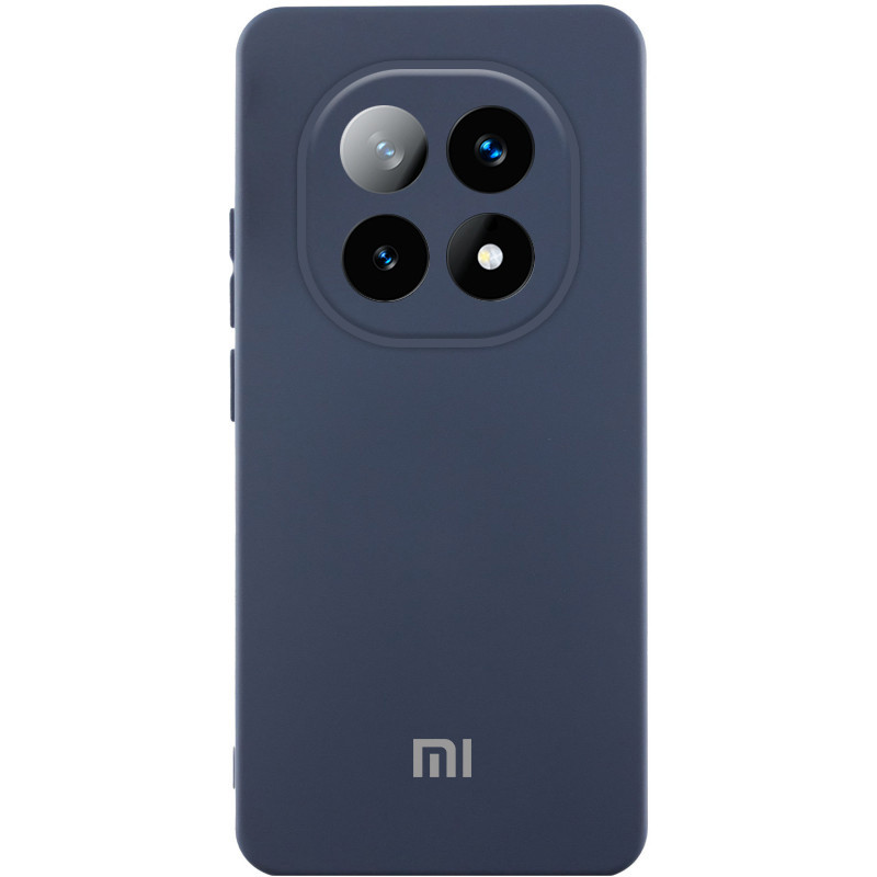 Чохол Silicone Cover Lakshmi Full Camera (AAA) with Logo на Xiaomi Redmi Note 15 4G/5G (EU) (Темно-синій / Midnight blue)