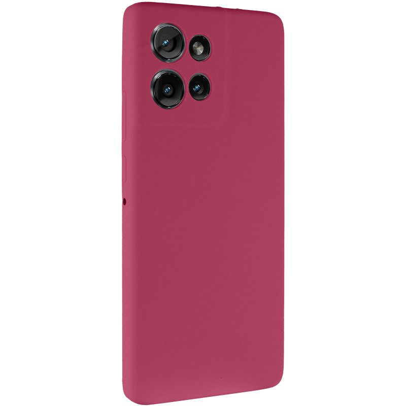 Чехол Silicone Cover Ummi Lakshmi Full Camera (AA) для Motorola Edge 50 Neo (Бордовый / Marsala)