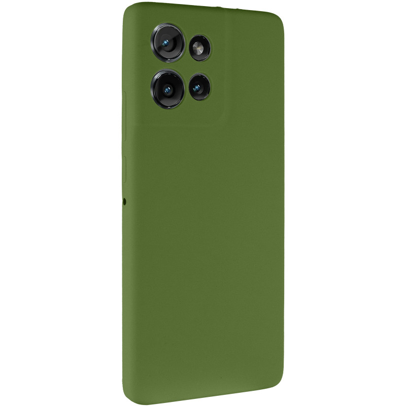 Чехол Silicone Cover Ummi Lakshmi Full Camera (AA) для Motorola Edge 50 Neo (Зеленый / Dark green)