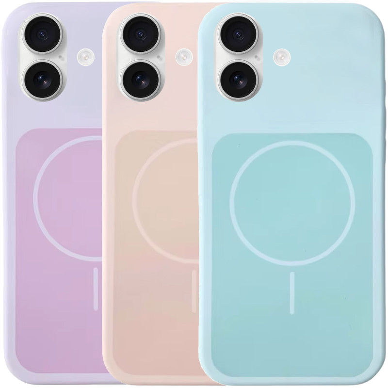 Чехол Silk Duo Color (AA) NO LOGO with Magnetic Fit для Apple iPhone 17 (6.3")