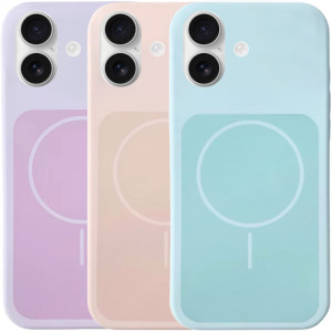 Чехол Silk Duo Color (AA) NO LOGO with Magnetic Fit для Apple iPhone 17 (6.3")