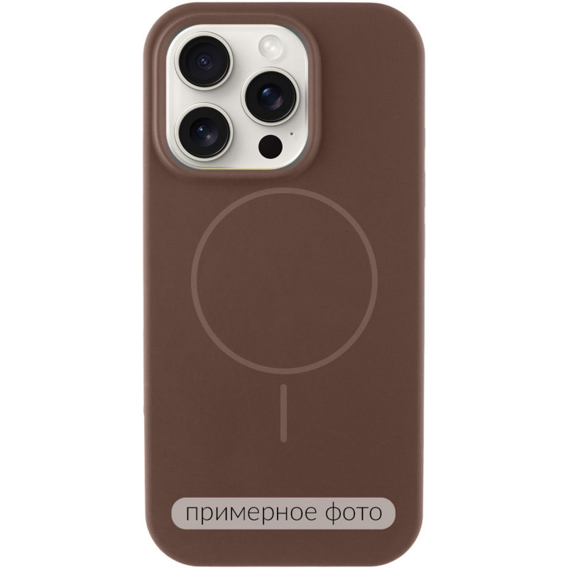 Чехол Silk Full Protective (AA) NO LOGO with Magnetic Fit для Apple iPhone 16 (6.1") (Коричневый / Brown)