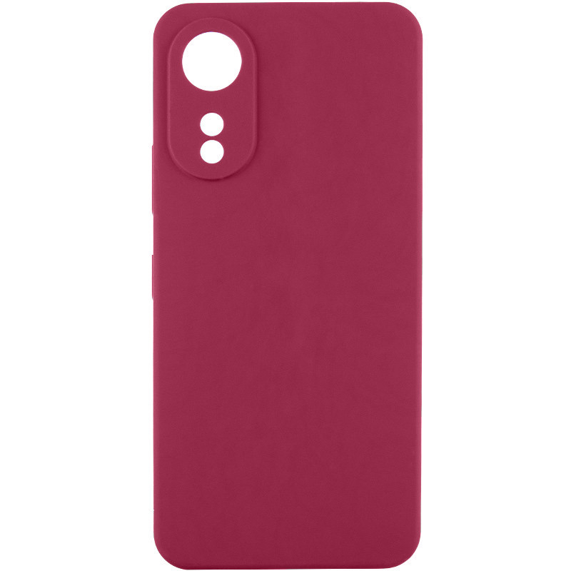 Чохол TPU GETMAN Liquid Silk Full Camera на Oppo A78 4G (Бордовий / Marsala)