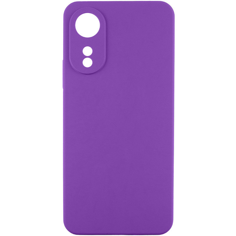 Чохол TPU GETMAN Liquid Silk Full Camera на Oppo A78 4G (Фіолетовий / Purple)
