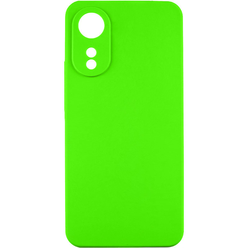 Чохол TPU GETMAN Liquid Silk Full Camera на Oppo A78 4G (Салатовий / Neon Green)