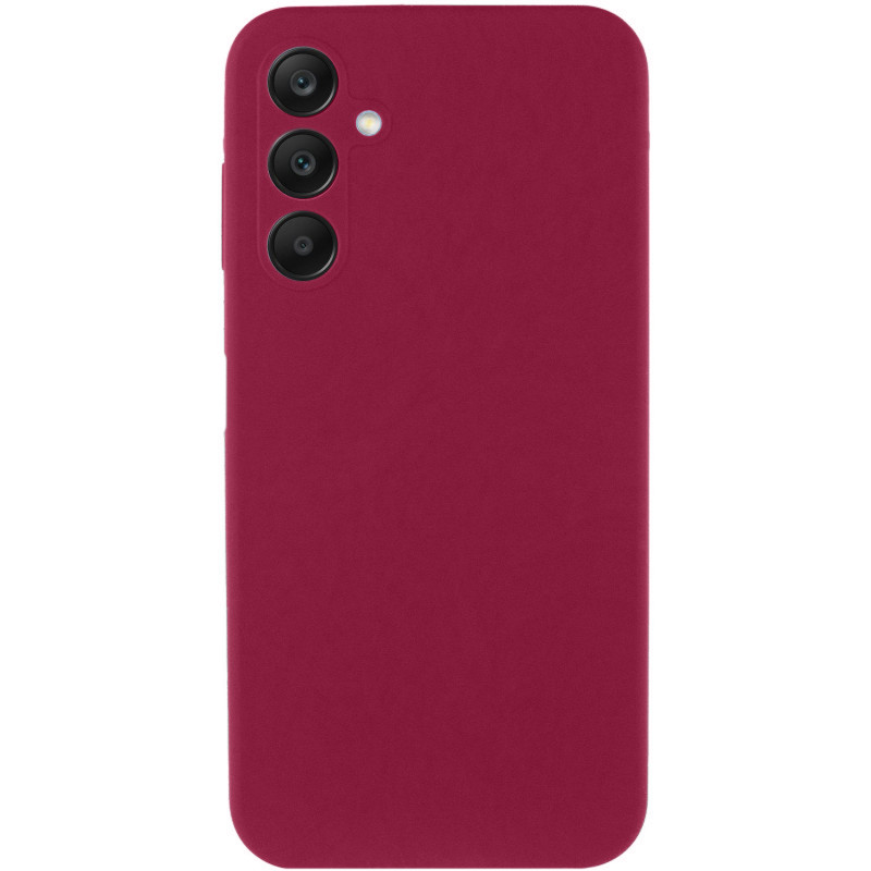 Чехол TPU GETMAN Liquid Silk Full Camera для Samsung Galaxy A37 5G (Бордовый / Marsala)