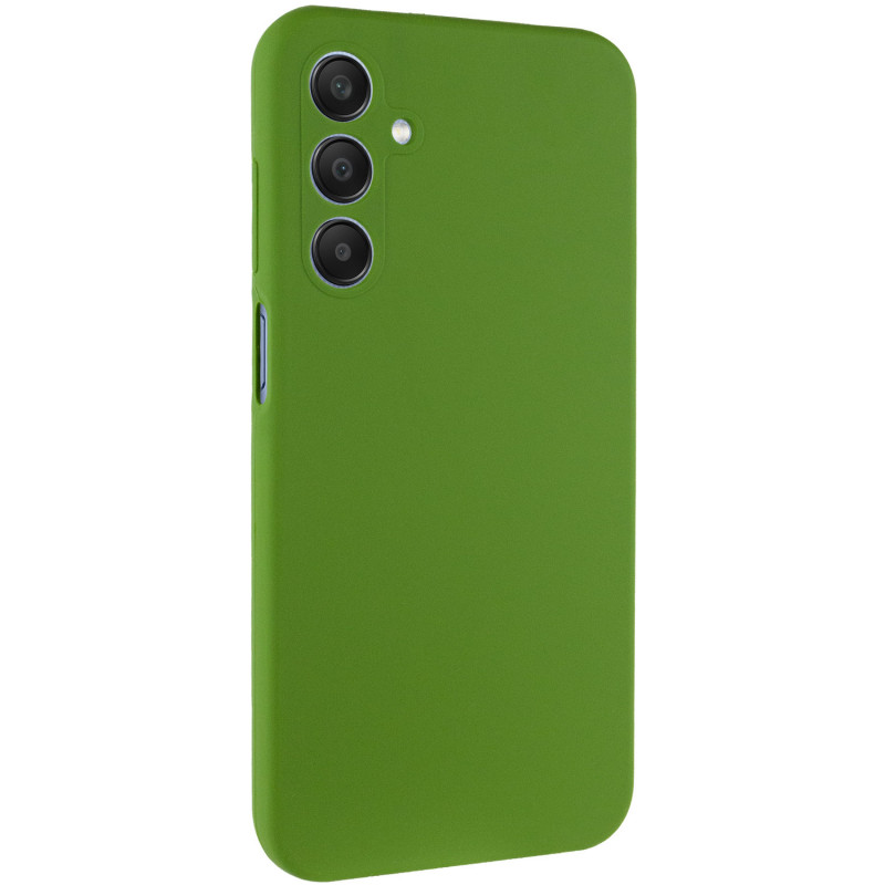 Чехол TPU GETMAN Liquid Silk Full Camera для Samsung Galaxy A37 5G (Зеленый / Dark green)
