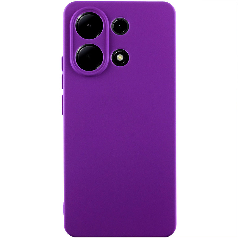 Чехол TPU GETMAN Liquid Silk Full Camera для Xiaomi Redmi Note 13 4G (Фиолетовый / Purple)