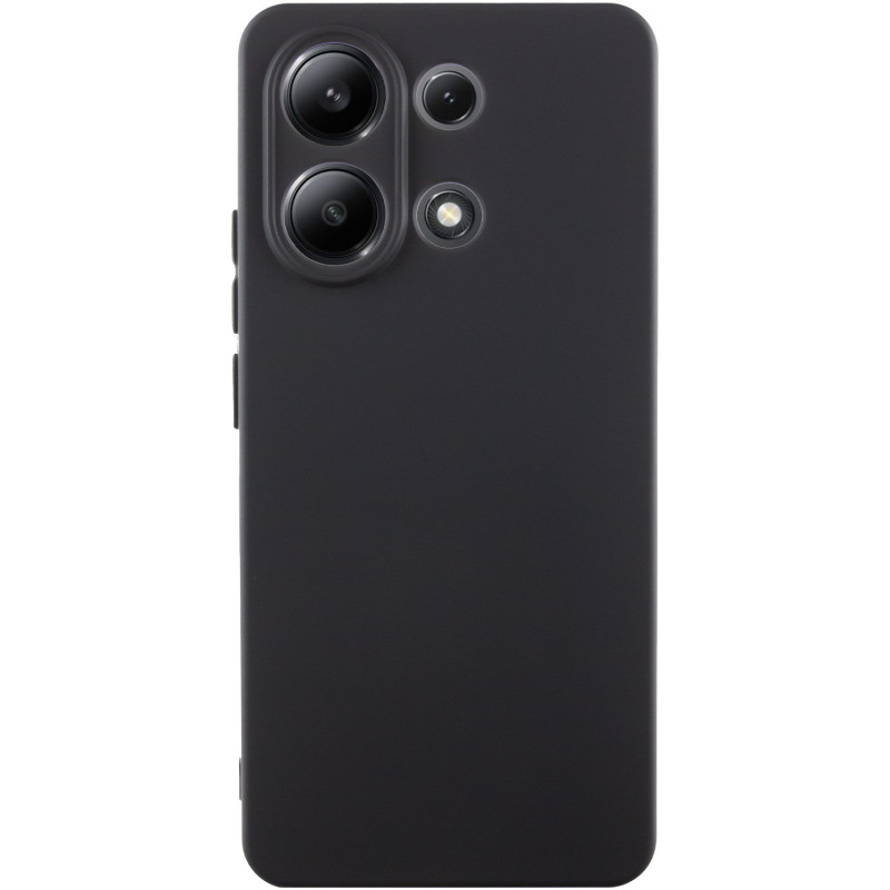 Чехол TPU GETMAN Liquid Silk Full Camera для Xiaomi Redmi Note 13 4G (Черный / Black)