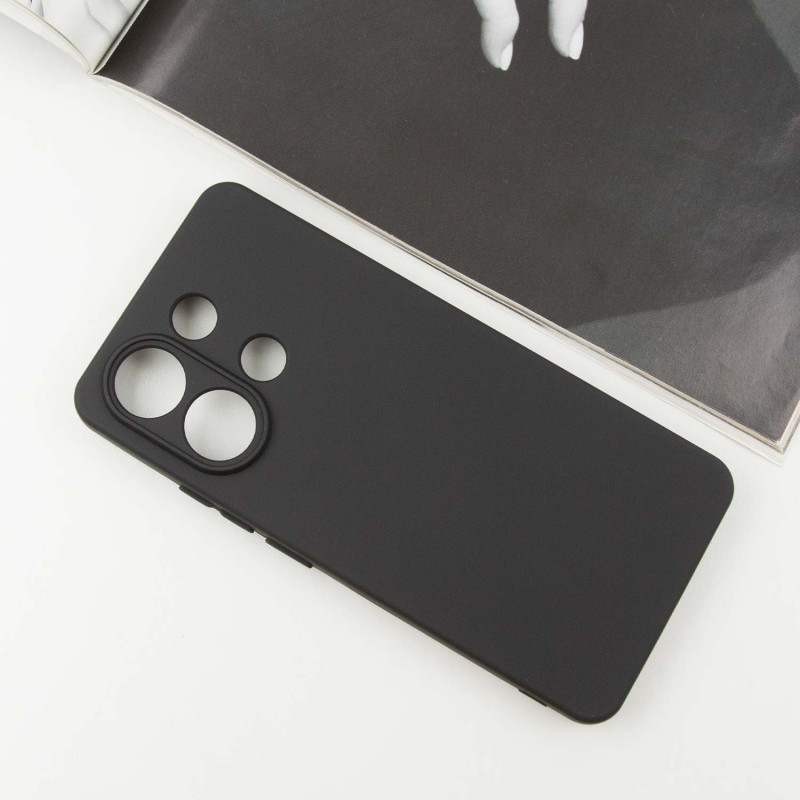 Фото Чехол TPU GETMAN Liquid Silk Full Camera для Xiaomi Redmi Note 13 4G (Черный / Black) на vchehle.ua
