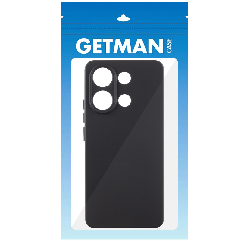 Купить Чехол TPU GETMAN Liquid Silk Full Camera для Xiaomi Redmi Note 13 4G (Черный / Black) на vchehle.ua