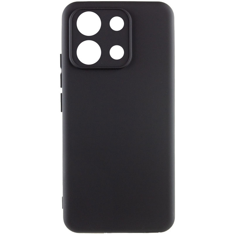 Чехол TPU GETMAN Liquid Silk Full Camera для Xiaomi Redmi Note 13 Pro 4G / Poco M6 Pro 4G / Note 14S (Черный / Black)