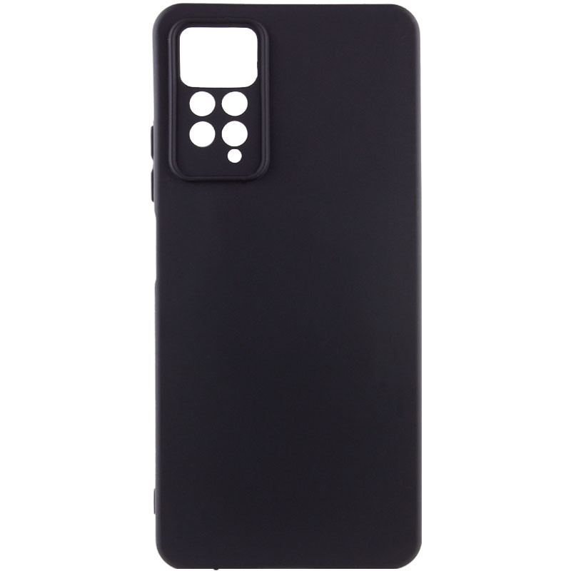 Чехол TPU GETMAN Liquid Silk Full Camera для Xiaomi Redmi Note 11 Pro 4G/5G / 12 Pro 4G (Черный / Black)
