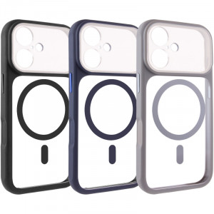 Чехол TPU+PC GETMAN Moon Clear with Magnetic Safe для Apple iPhone 16 (6.1")