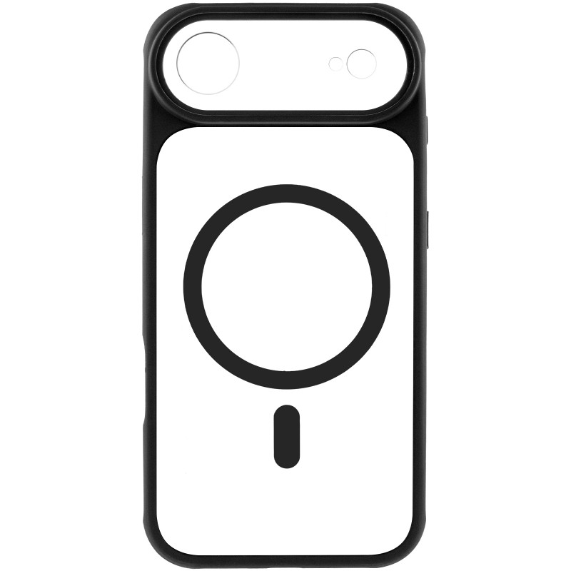 Фото Чехол TPU+PC GETMAN Moon Clear with Magnetic Safe для Apple iPhone 17 Air (6.5") (Black) в магазине vchehle.ua