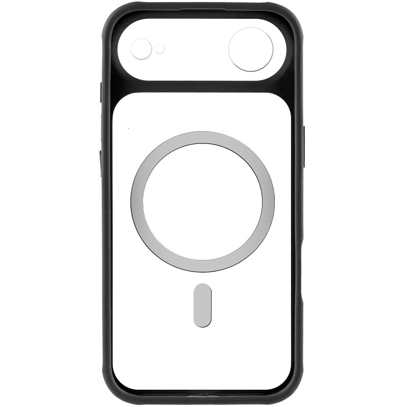 Чехол TPU+PC GETMAN Moon Clear with Magnetic Safe для Apple iPhone 17 Air (6.5") (Black) в магазине vchehle.ua