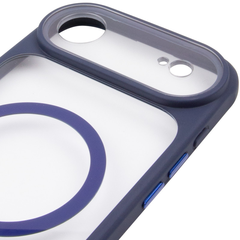 Чехол TPU+PC GETMAN Moon Clear with Magnetic Safe для Apple iPhone 17 Air (6.5") (Blue) в магазине vchehle.ua