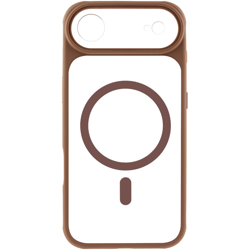 Фото Чехол TPU+PC GETMAN Moon Clear with Magnetic Safe для Apple iPhone 17 Air (6.5") (Brown) на vchehle.ua