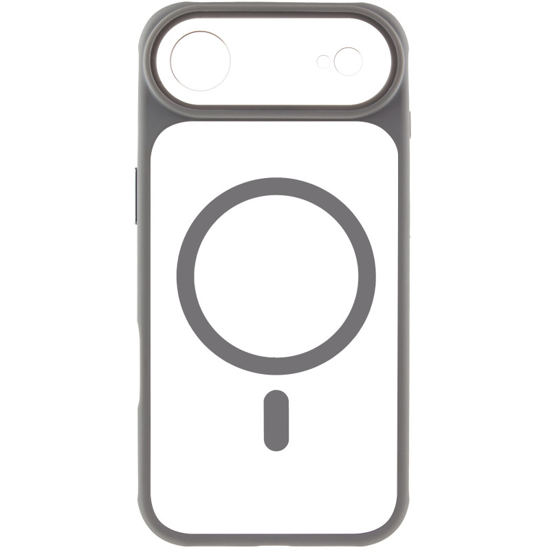 Фото Чехол TPU+PC GETMAN Moon Clear with Magnetic Safe для Apple iPhone 17 Air (6.5") (Grey) на vchehle.ua