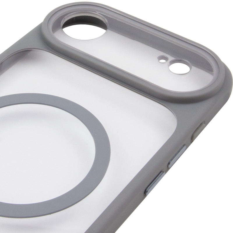 Чехол TPU+PC GETMAN Moon Clear with Magnetic Safe для Apple iPhone 17 Air (6.5") (Grey) в магазине vchehle.ua