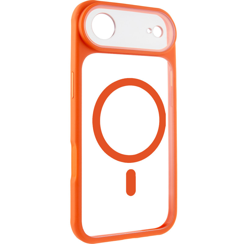 Чехол TPU+PC GETMAN Moon Clear with Magnetic Safe для Apple iPhone 17 Air (6.5") (Orange)